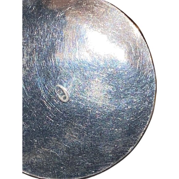 Hammered Silver Tone 925 Dangle Earrings With Fish Hook Closure - Picture 4 of 9